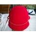 New Unique s Valentine August 100% Wool Bucket Cloche Red Gold Rose Hat   eb-73298083